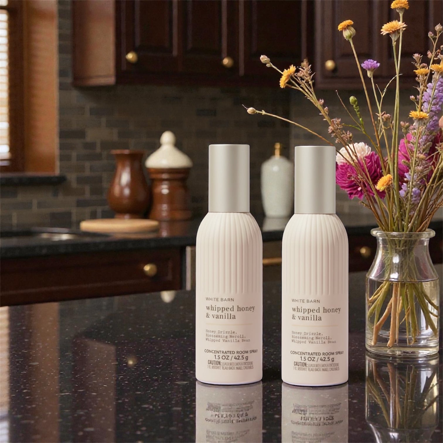 WHITE &BARN Whipped Honey & Vanilla Concentrated Room Spray, 1.5 OZ/42.5g, 2-Pack, Honey Drizzle Blossoming Neroli