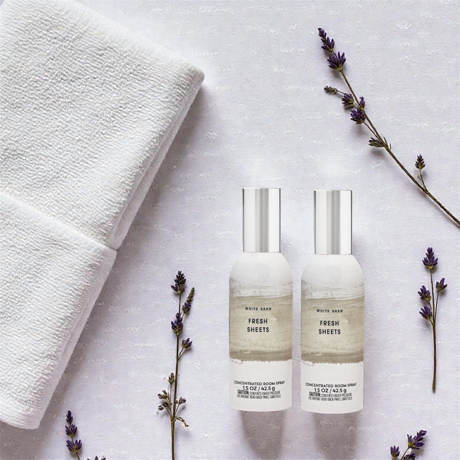 White &Barn Fresh Sheets Concentrated Room Spray, 1.5 OZ/42.5g, Home Fragrance, Set of 2