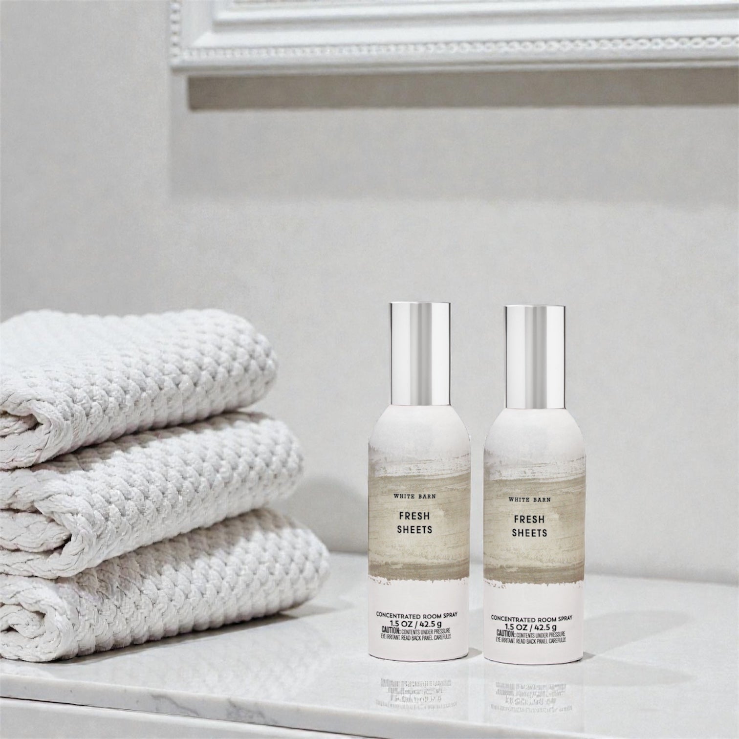 White &Barn Fresh Sheets Concentrated Room Spray, 1.5 OZ/42.5g, Home Fragrance, Set of 2
