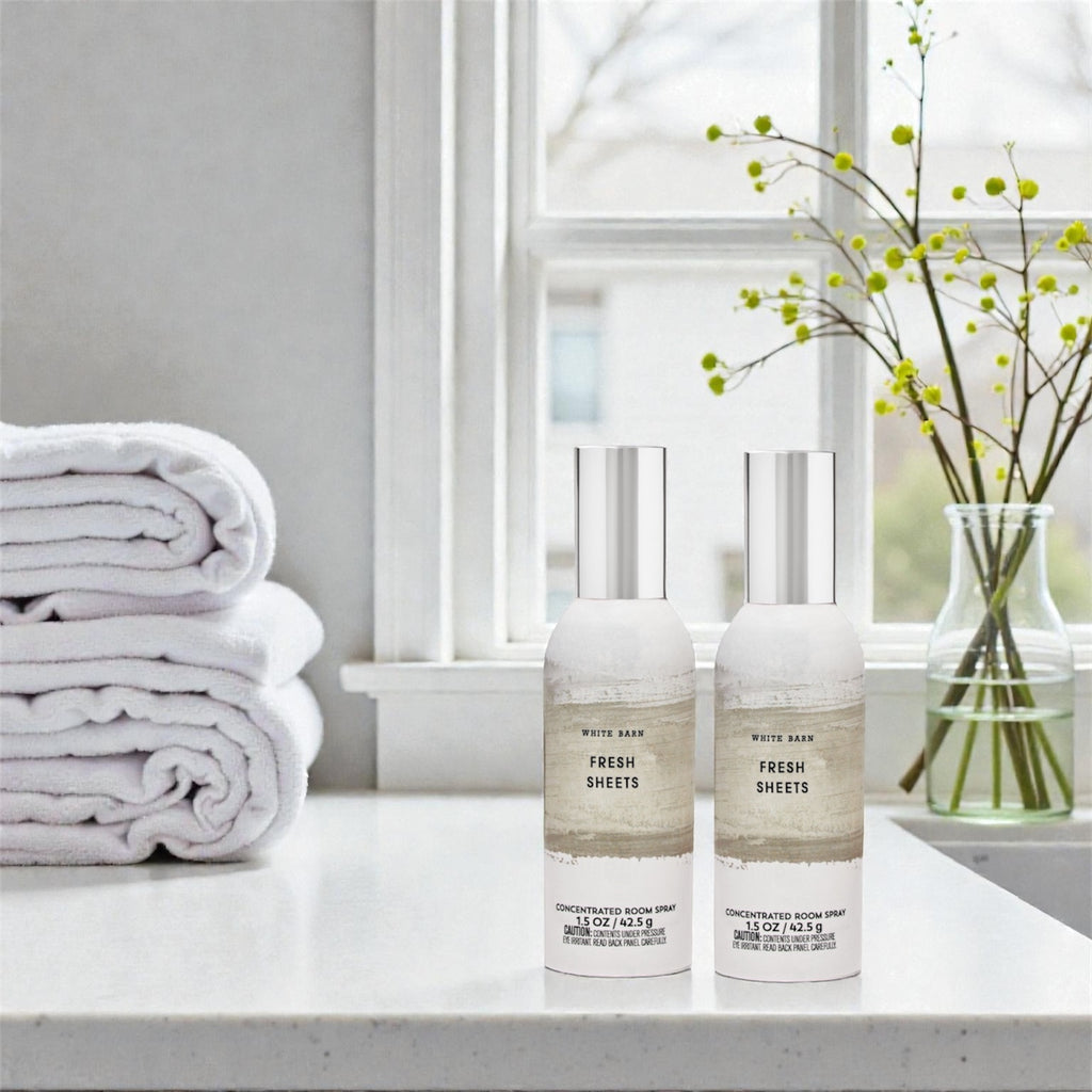 White &Barn Fresh Sheets Concentrated Room Spray, 1.5 OZ/42.5g, Home Fragrance, Set of 2