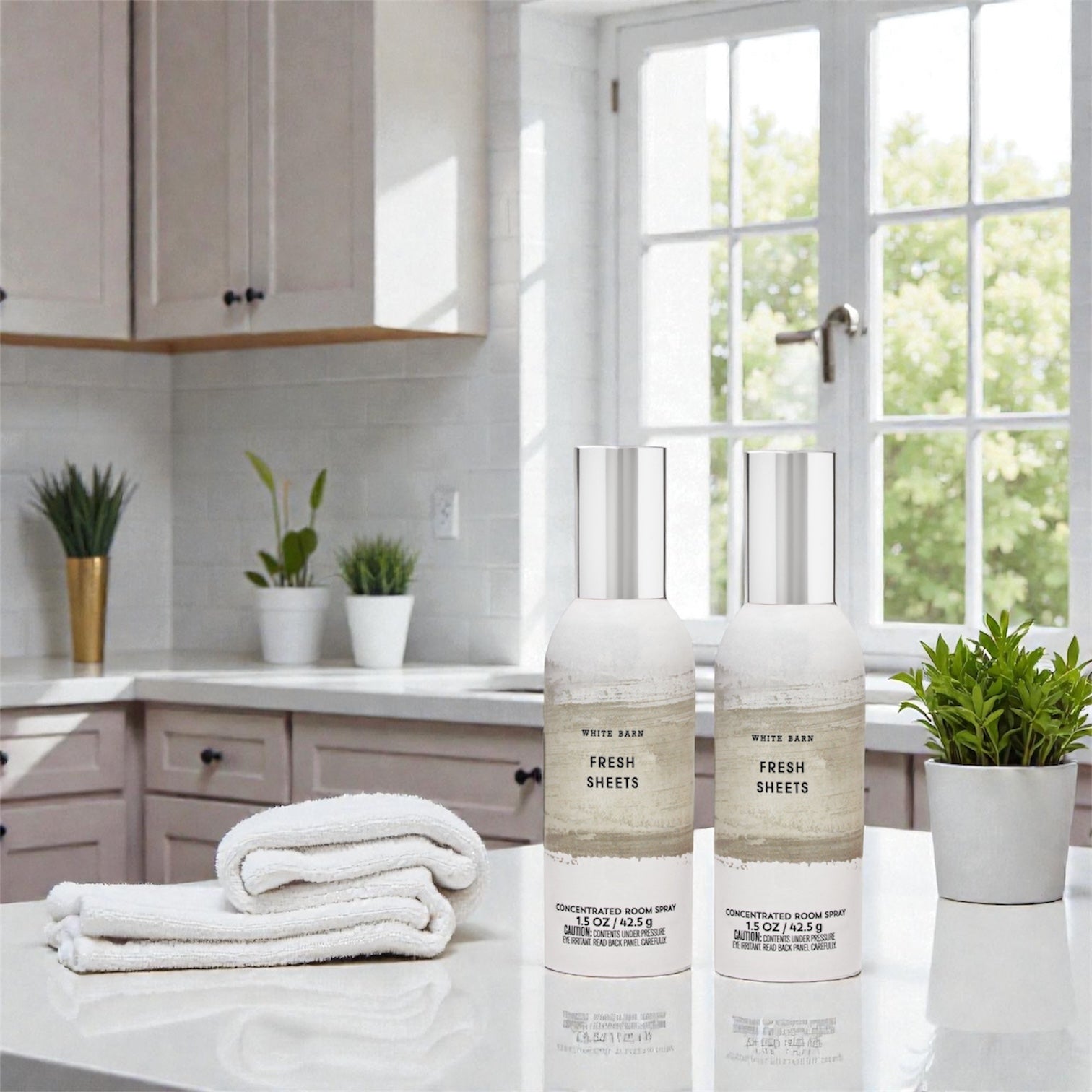 White &Barn Fresh Sheets Concentrated Room Spray, 1.5 OZ/42.5g, Home Fragrance, Set of 2