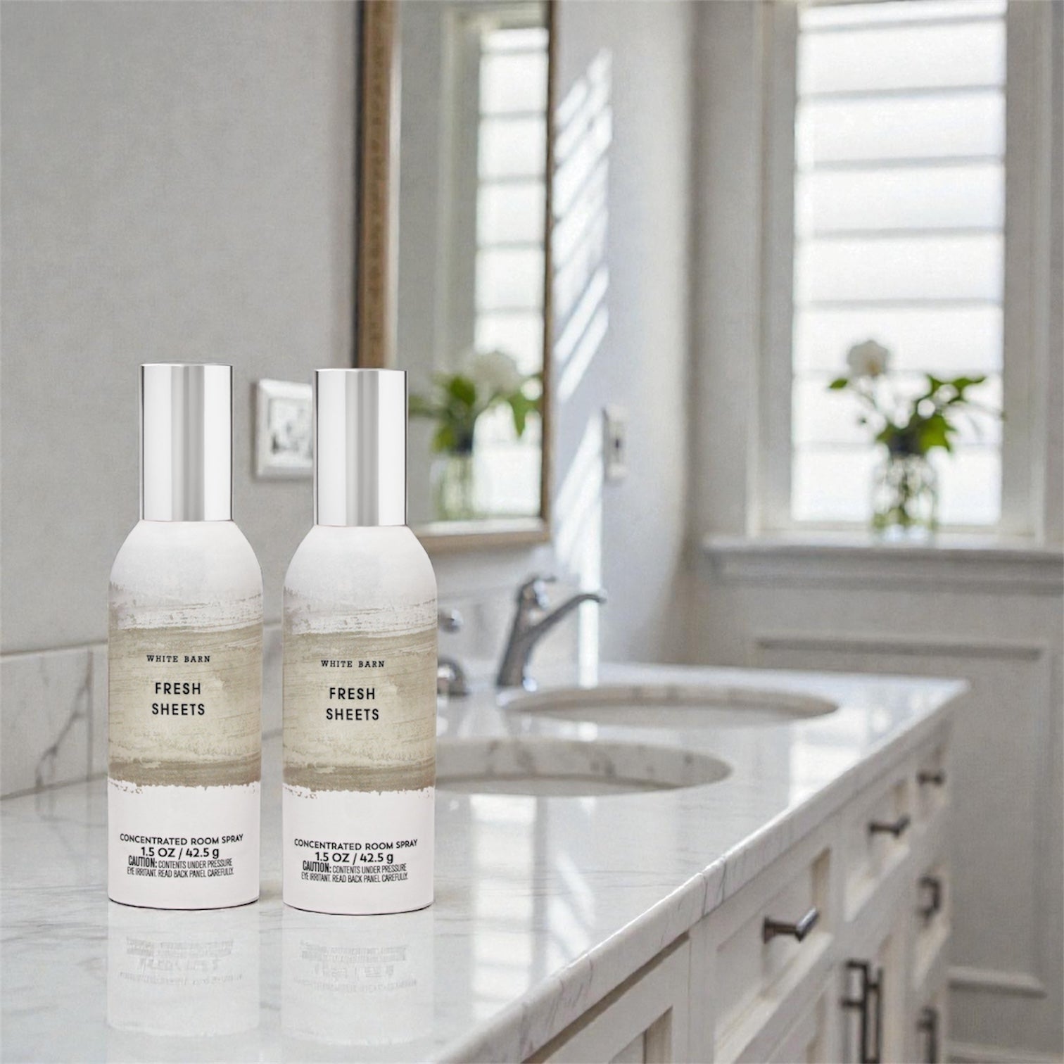 White &Barn Fresh Sheets Concentrated Room Spray, 1.5 OZ/42.5g, Home Fragrance, Set of 2