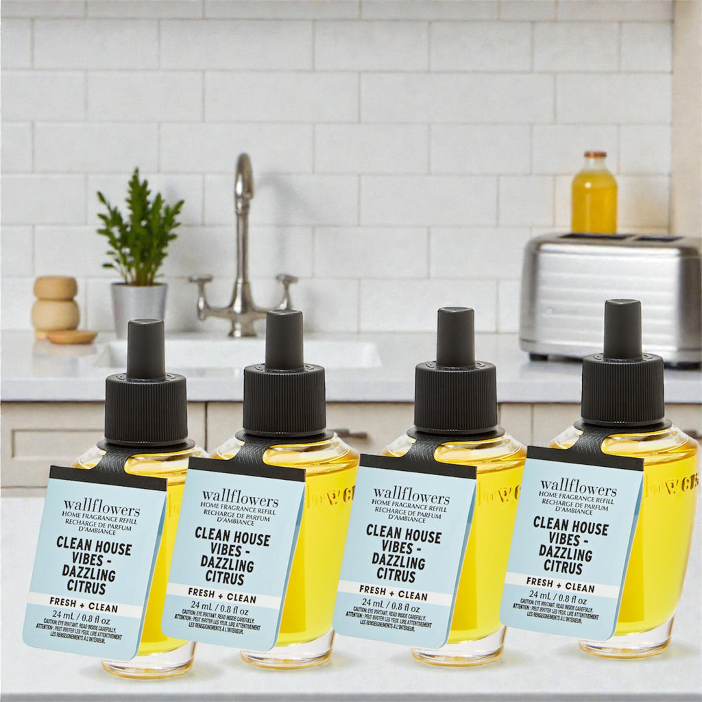 Wallflowers Home Fragrance Refill, Clean House  V- Dazzling Citrus, Fresh + Clean, 24 mL / 0.8 fl oz