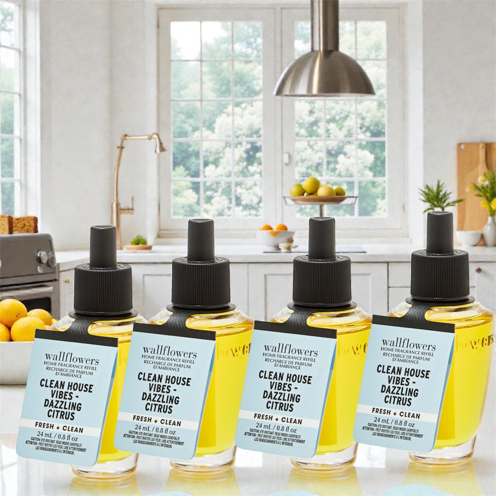 Wallflowers Home Fragrance Refill, Clean House  V- Dazzling Citrus, Fresh + Clean, 24 mL / 0.8 fl oz