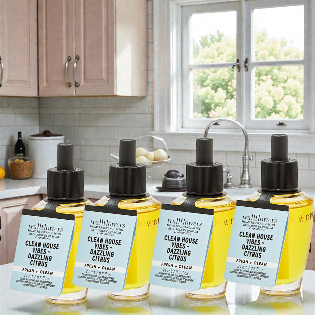 Wallflowers Home Fragrance Refill, Clean House  V- Dazzling Citrus, Fresh + Clean, 24 mL / 0.8 fl oz