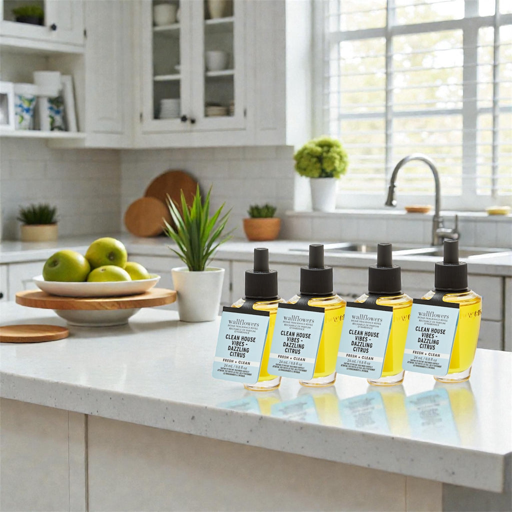 Wallflowers Home Fragrance Refill, Clean House  V- Dazzling Citrus, Fresh + Clean, 24 mL / 0.8 fl oz