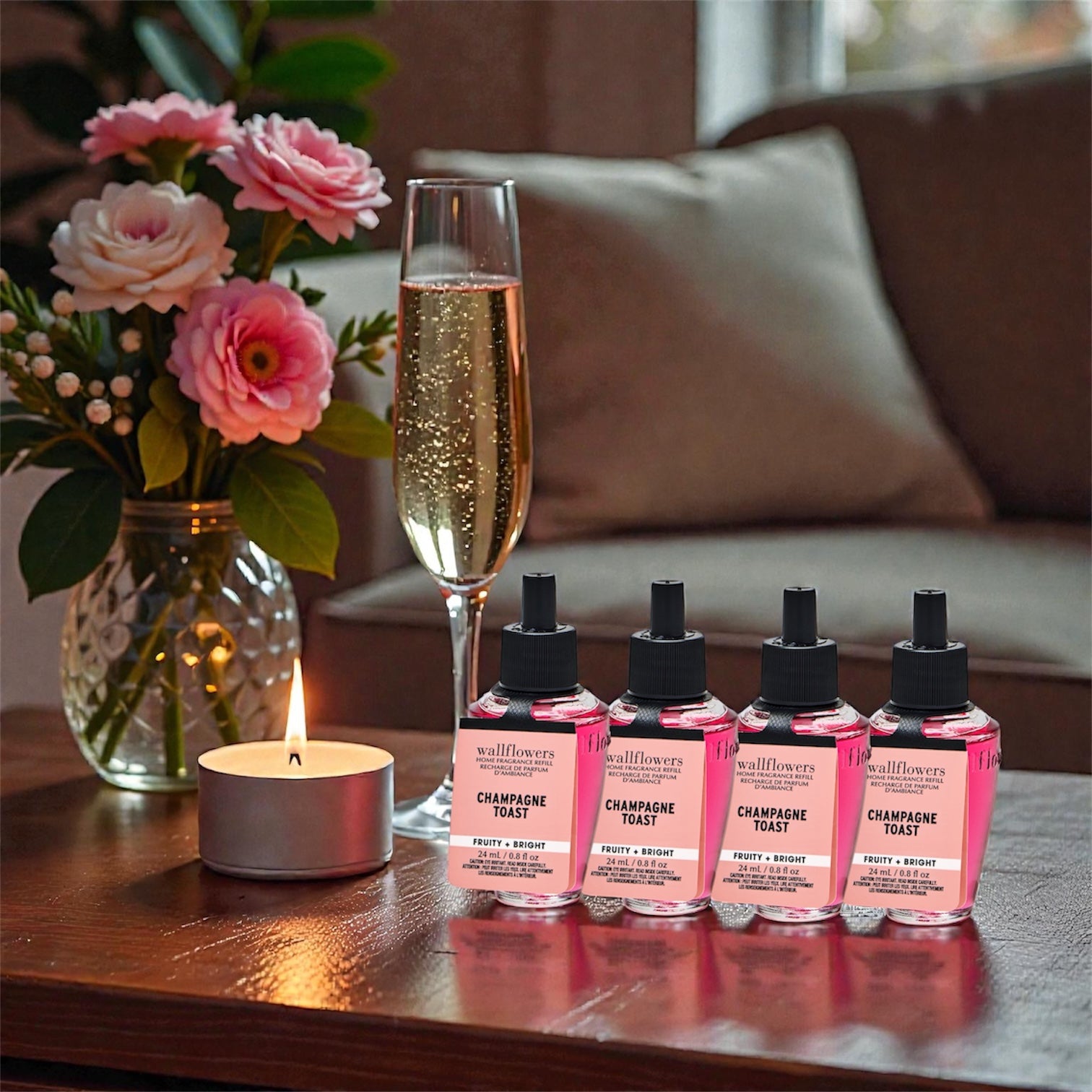 Wallflowers Champagne Toast Home Fragrance Refill, Fruity & Bright, 24 mL / 0.8 fl oz