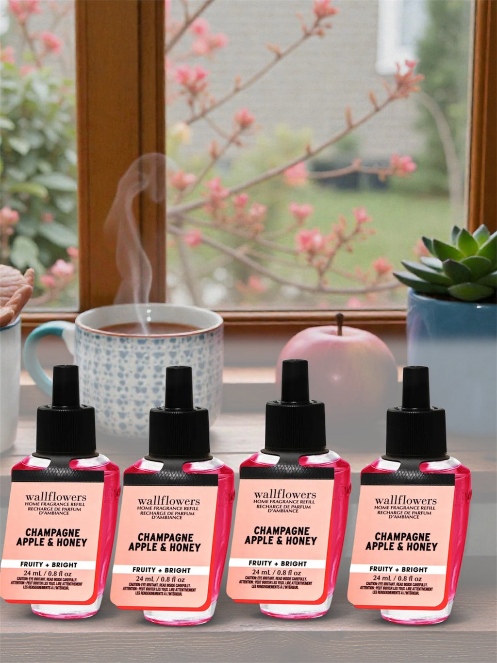 Wallflowers Champagne Apple & Honey Home Fragrance Refill, Fruity + Bright, 24 mL / 0.8 fl oz