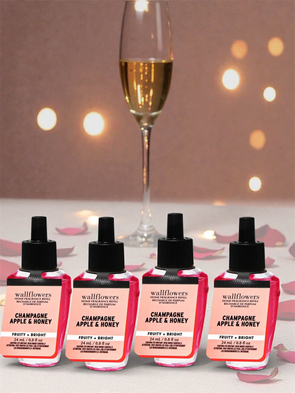 Wallflowers Champagne Apple & Honey Home Fragrance Refill, Fruity + Bright, 24 mL / 0.8 fl oz