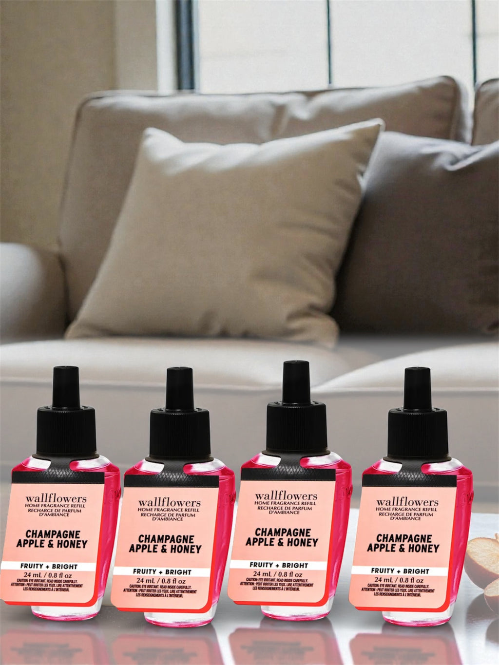 Wallflowers Champagne Apple & Honey Home Fragrance Refill, Fruity + Bright, 24 mL / 0.8 fl oz