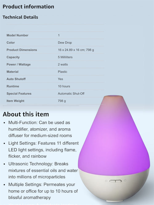 Dew Droop Ultrasonic Diffuser