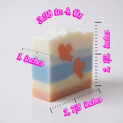 Artisanal soap bird and love set of 3