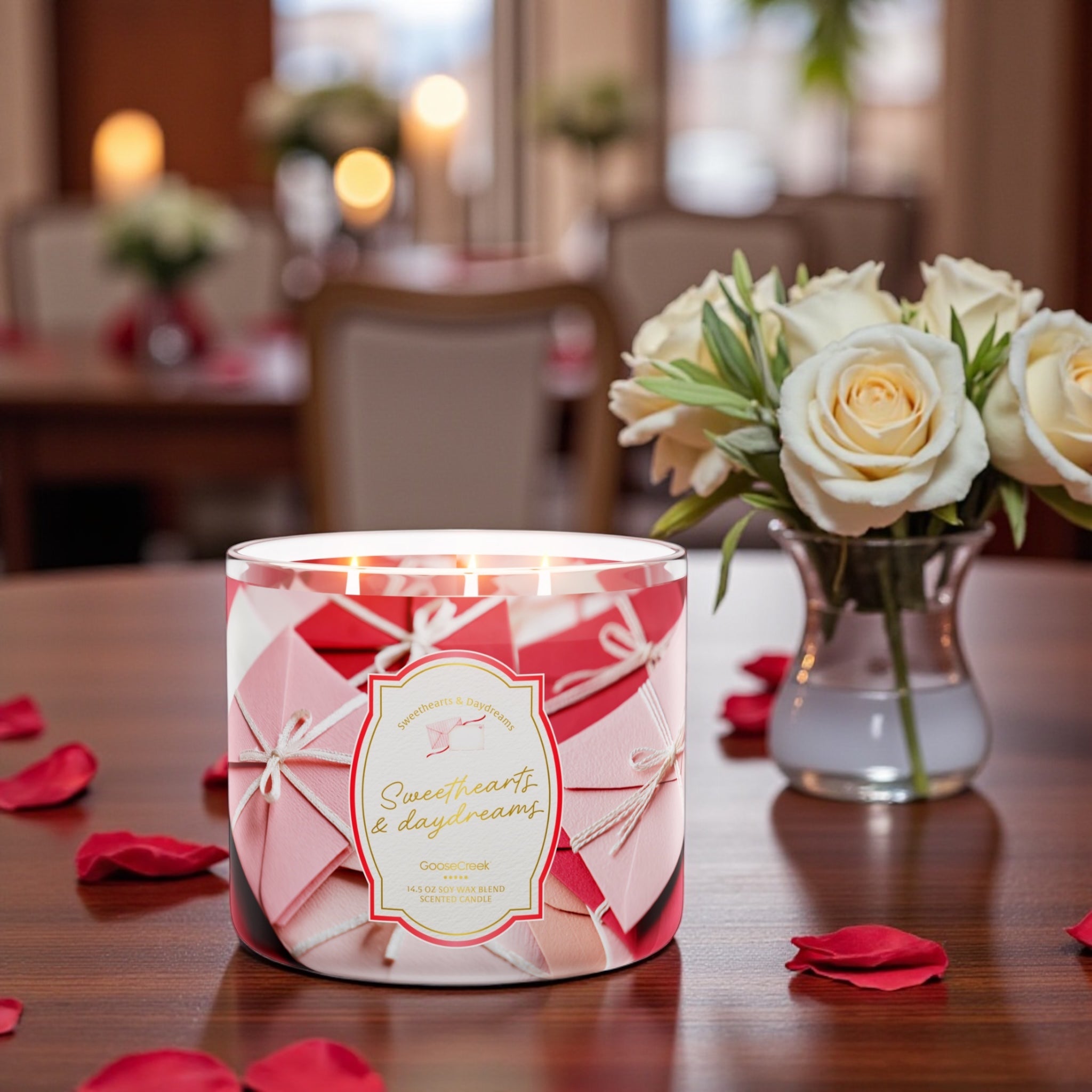 Candle 14.5 oz Sweethearts & daydreams & love from the heart artisanal Goat Milk soap