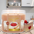 Poet's Garden Earl Grey Tea Candle 14.5 oz & Artisanal shortcake (love from the Heart design) as agift