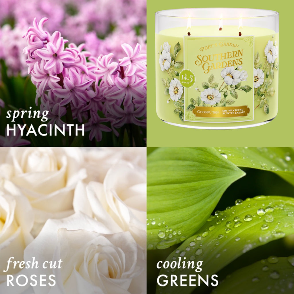 Poet's Garden ( Shouthern Gardens) Candle 14.5 oz + Artisanal shortcake soap (Birds in love)
