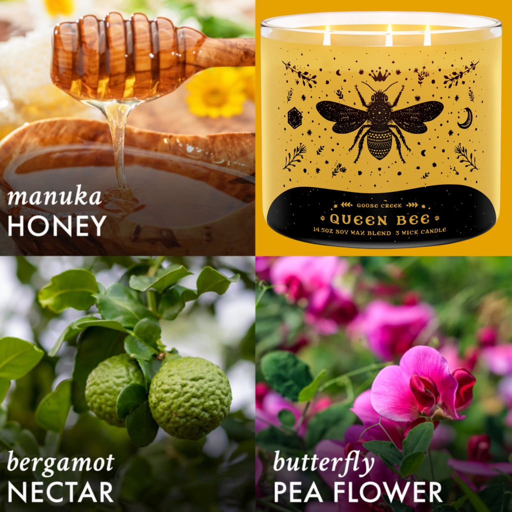 Queen Bee Candle 14.5oz & Artisanal (Birds in love design)got milk soap as a gift