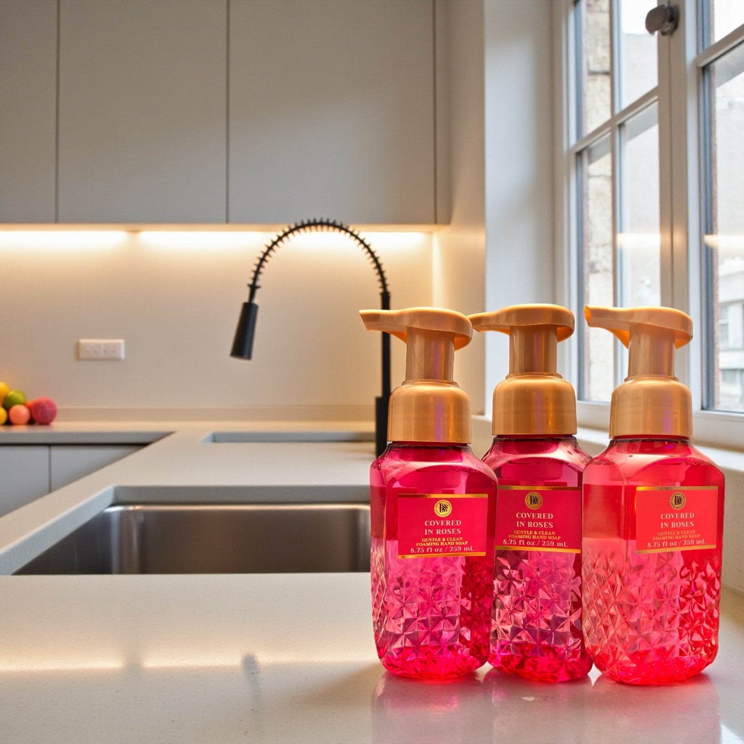Hand soap Covered in roses set of (3 8.75fl oz ea)