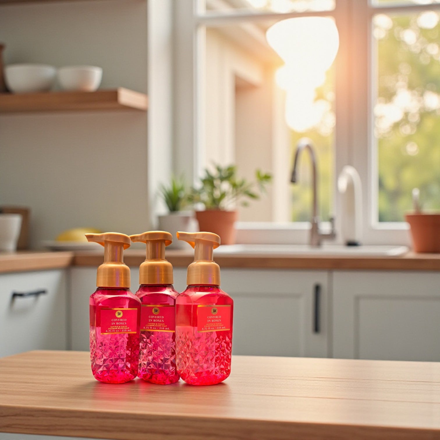 Hand soap Covered in roses set of (3 8.75fl oz ea)