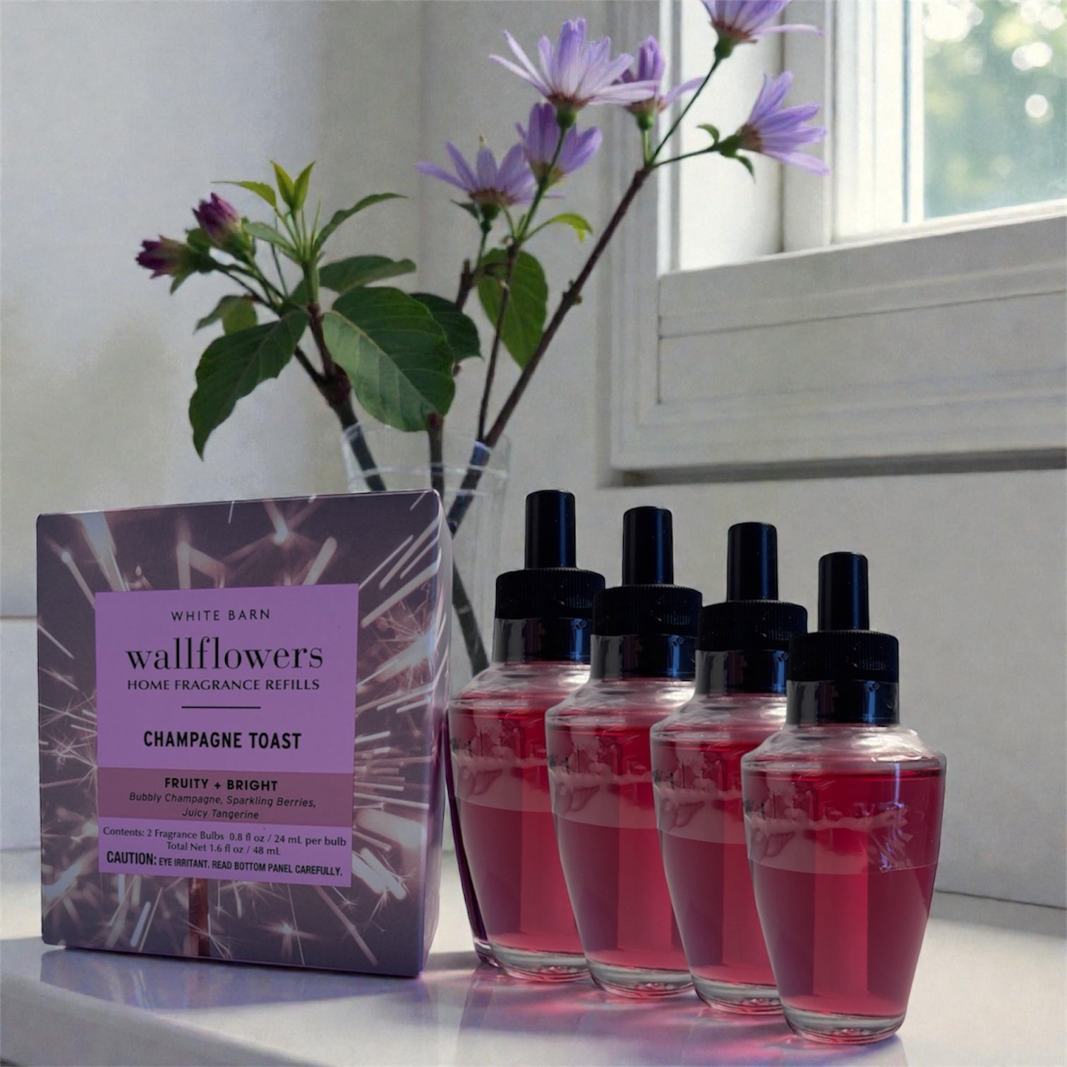 Champagne toast wallflowers 4pack 0.8 oz (ea) Home Fragrance refill plugs