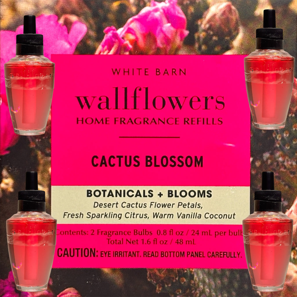 Cactus Blossom White Barn Wallflowers 4pack Botanicals & Blooms Home