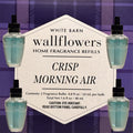 White Barn Crisp Morning Air Wallflowers Refill 4pack/ Fresh & Clean Home Fragrance plugs