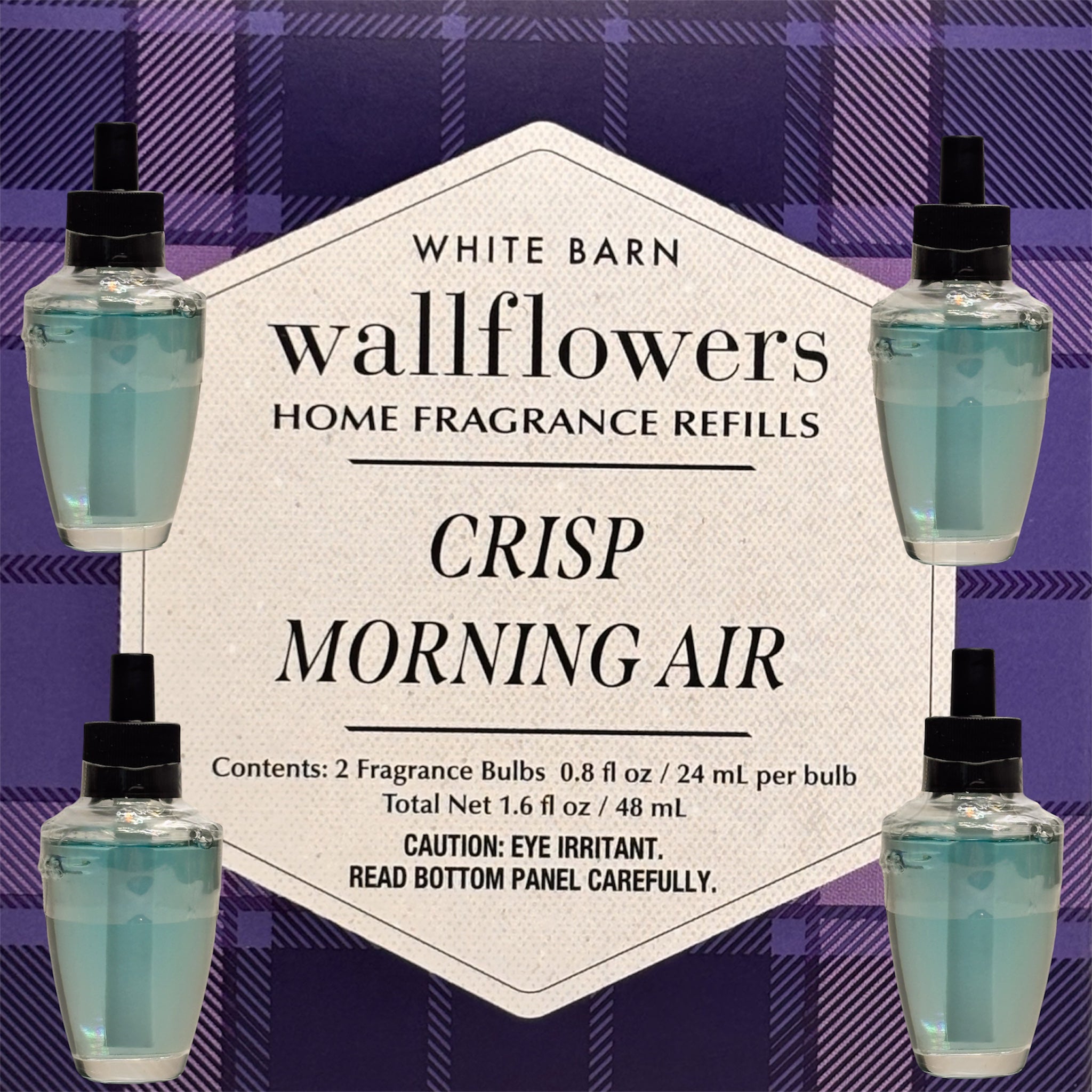 White Barn Crisp Morning Air Wallflowers Refill 4pack/ Fresh & Clean Home Fragrance plugs