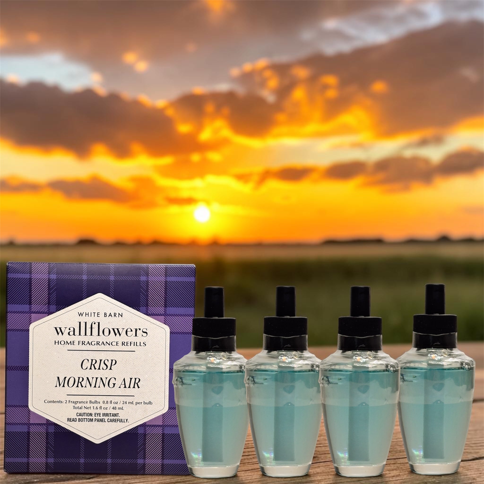 White Barn Crisp Morning Air Wallflowers Refill 4pack/ Fresh & Clean Home Fragrance plugs