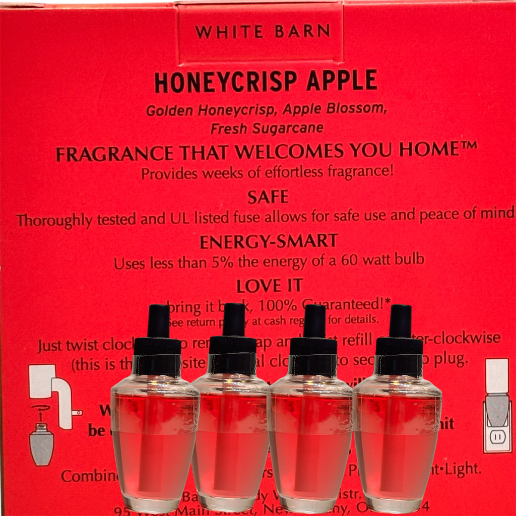 White Barn Honeycrisp Apple Wallflowers Refill 4pack/ Fruity & Bright Home fragrance Plugs