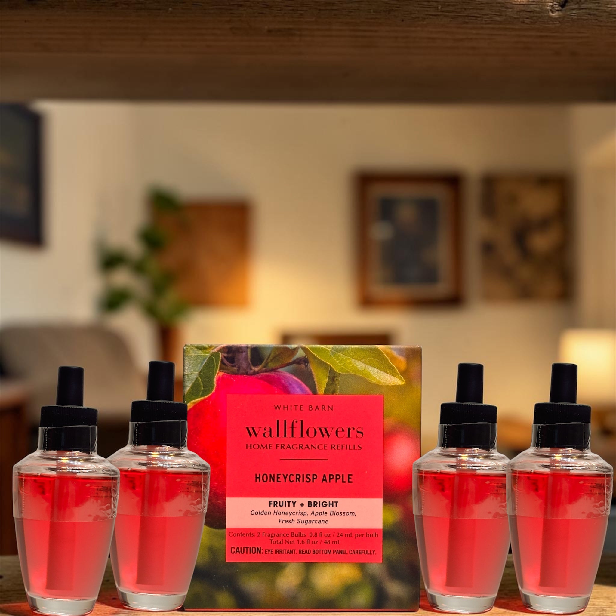 White Barn Honeycrisp Apple Wallflowers Refill 4pack/ Fruity & Bright Home fragrance Plugs