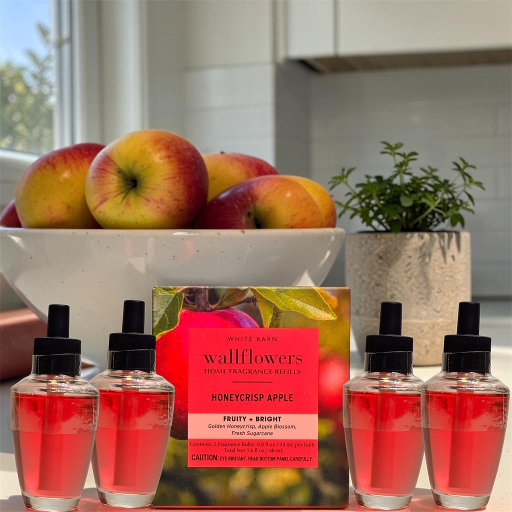 White Barn Honeycrisp Apple Wallflowers Refill 4pack/ Fruity & Bright Home fragrance Plugs