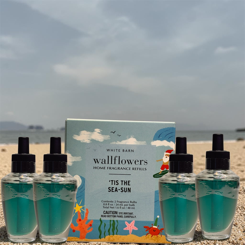 Tis the Sea-Sun White Barn Wallflowers Refill 4pack /Holiday Home Fragrances Plugs