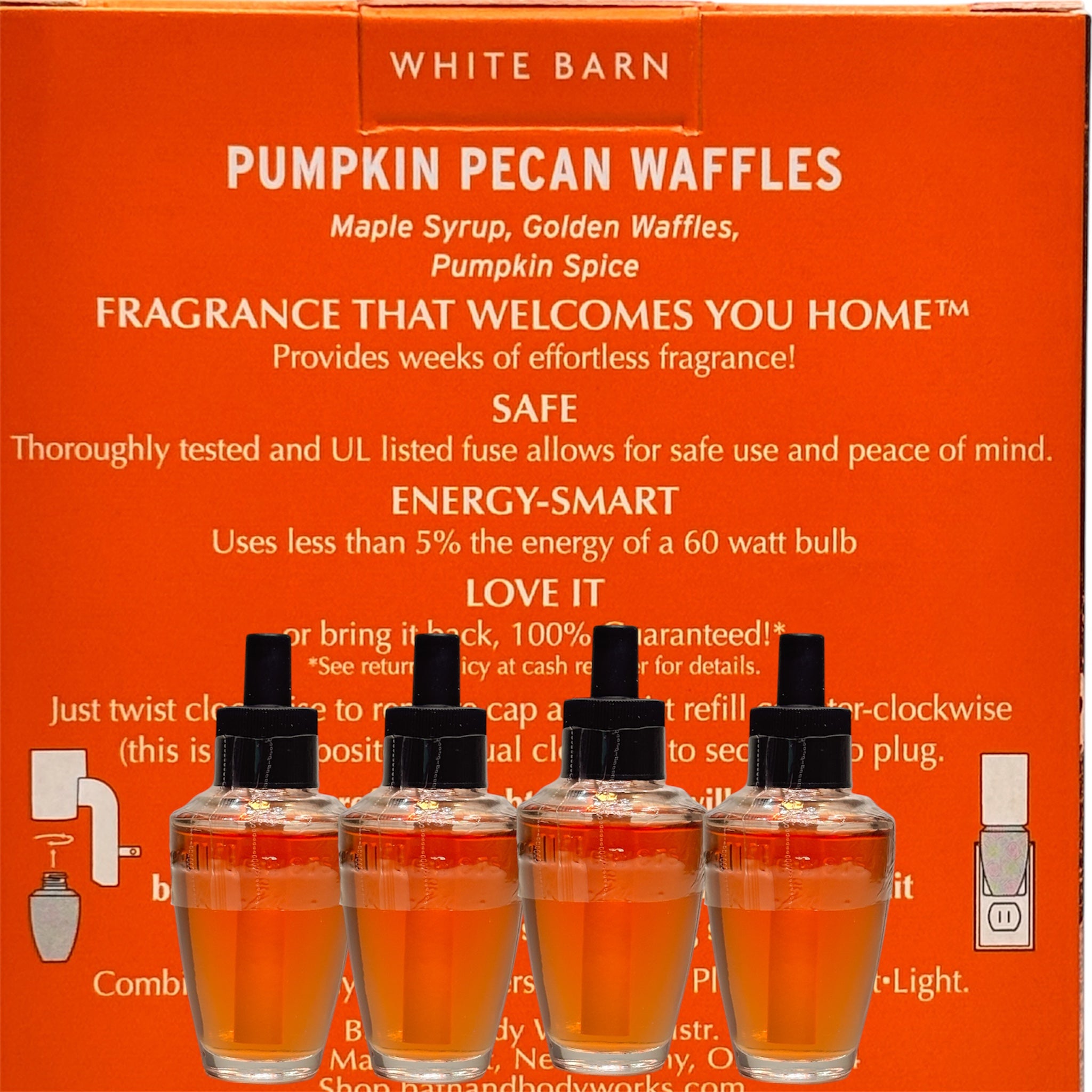 White Barn Pumpkin Pecan Wafles Wallflowers Refill 4pack/Treats & Sweets Home Fragrance Plugs