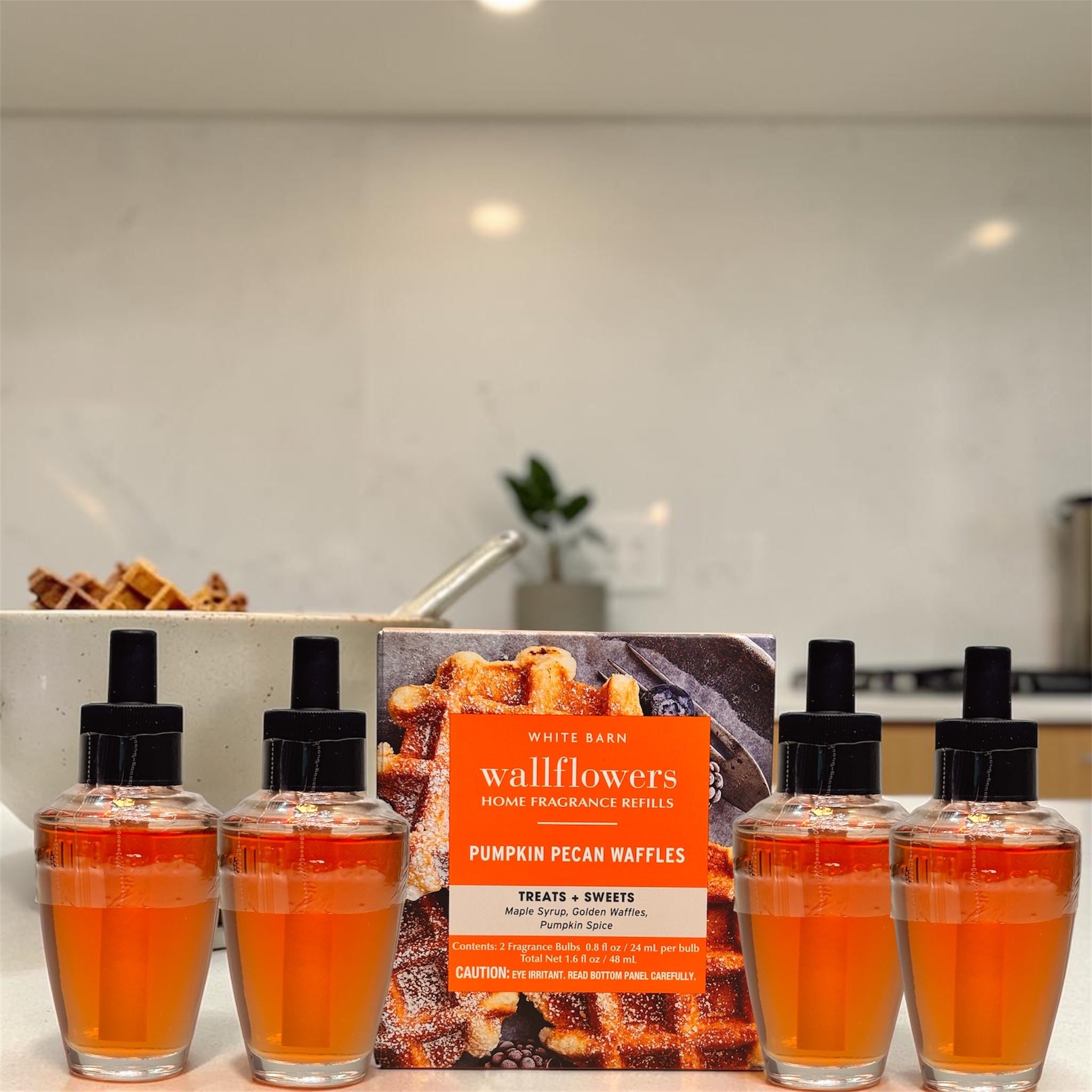 White Barn Pumpkin Pecan Wafles Wallflowers Refill 4pack/Treats & Sweets Home Fragrance Plugs