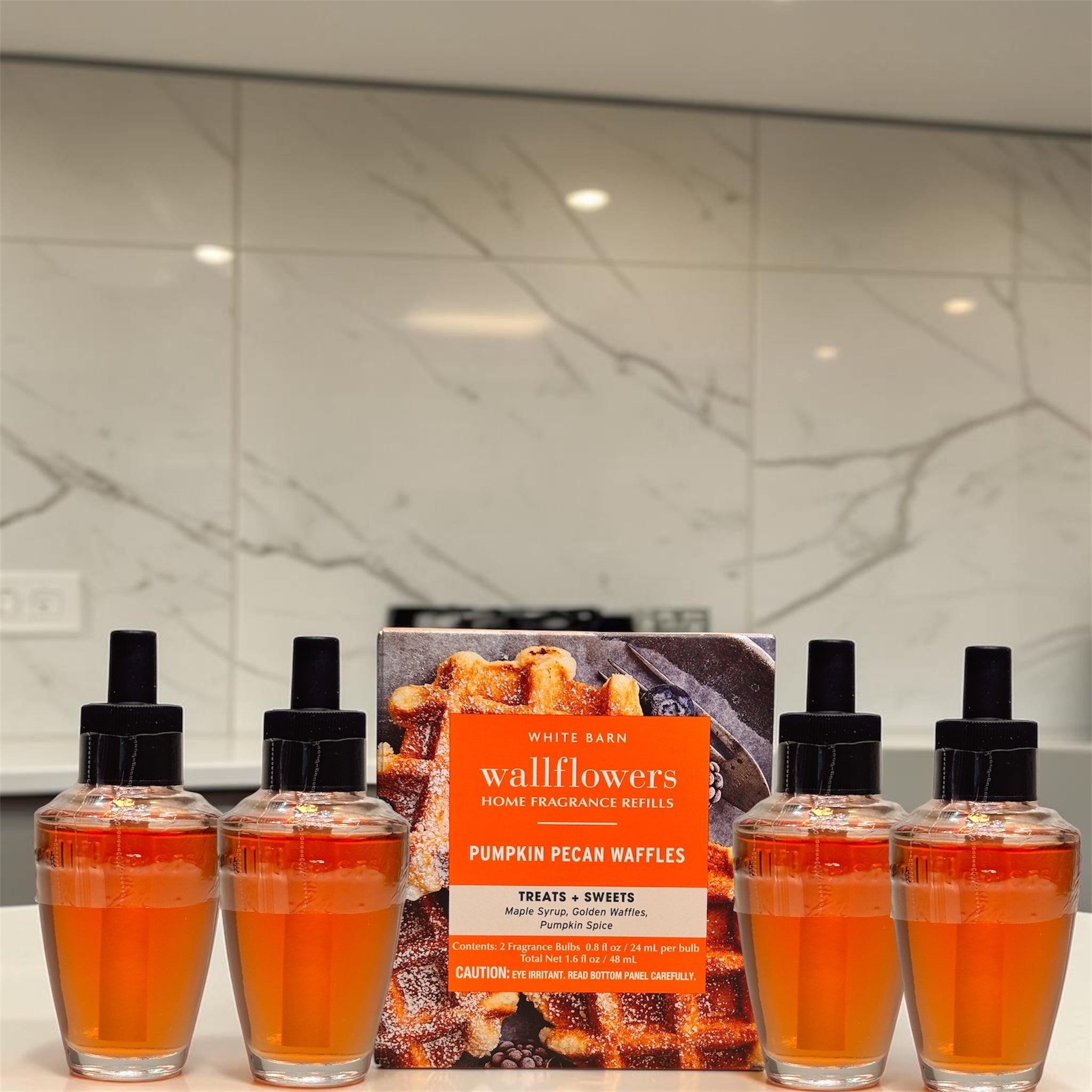 White Barn Pumpkin Pecan Wafles Wallflowers Refill 4pack/Treats & Sweets Home Fragrance Plugs