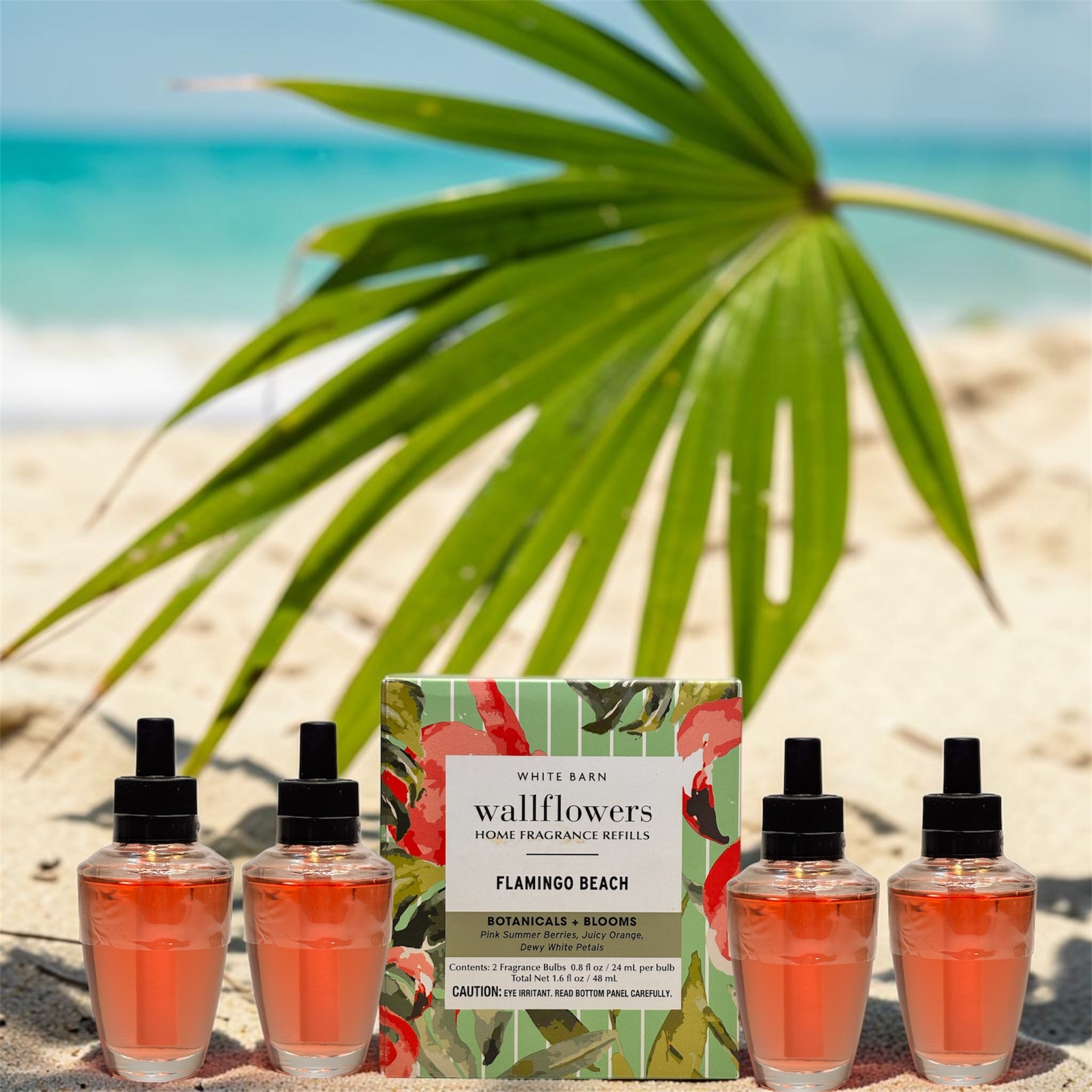 White Barn Flamingo Beach Wallflower Refill 4pack Botanicals & Blooms Home Fragrance Plugs