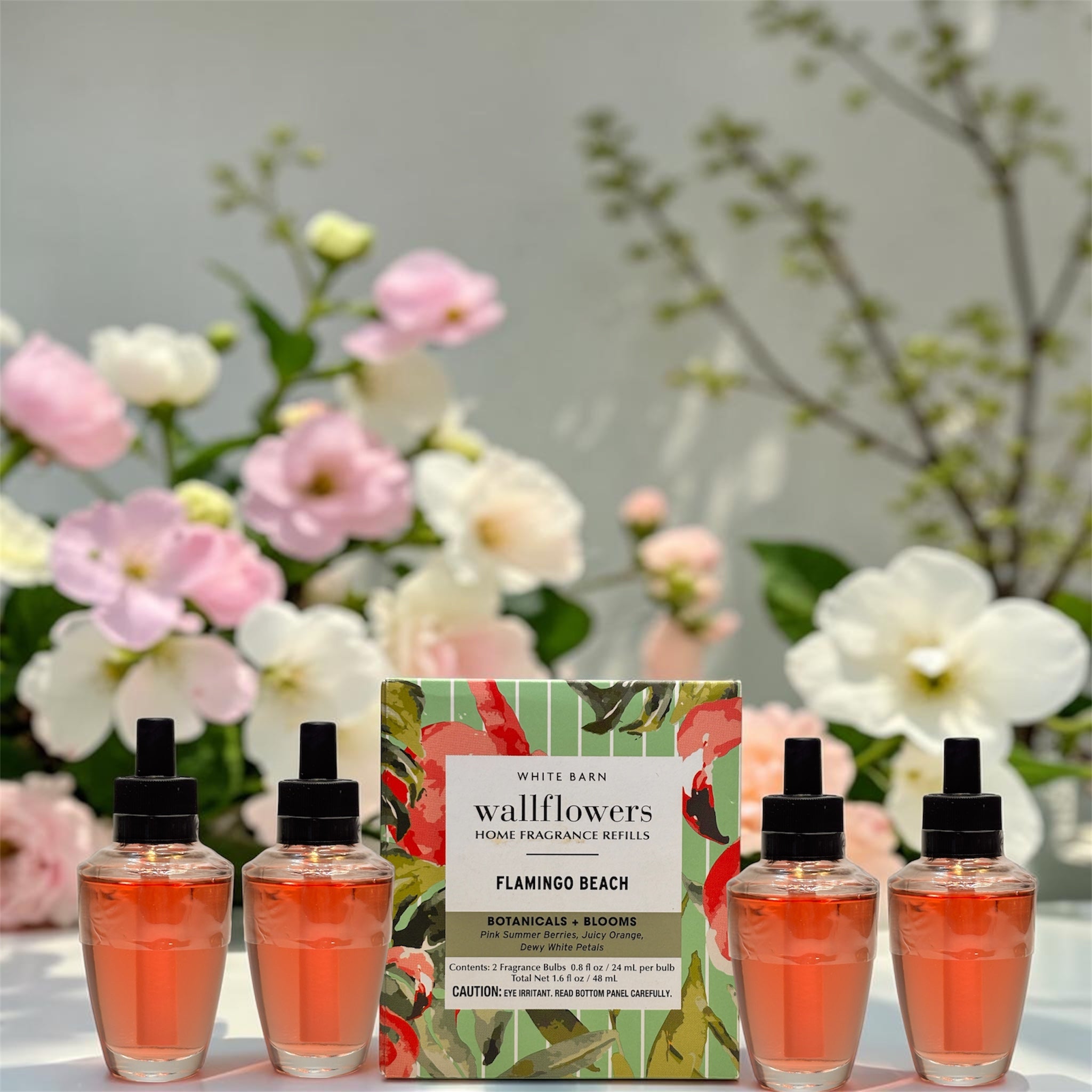 White Barn Flamingo Beach Wallflower Refill 4pack Botanicals & Blooms Home Fragrance Plugs