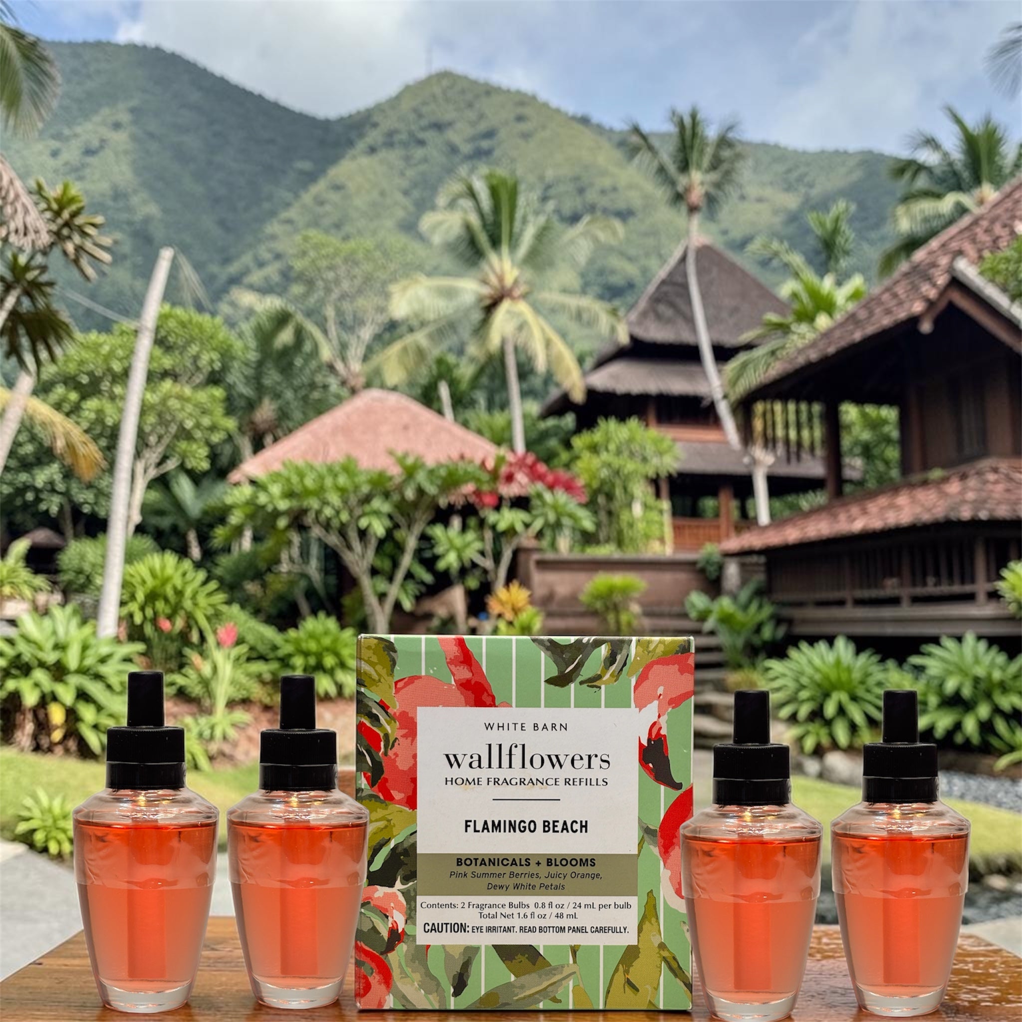 White Barn Flamingo Beach Wallflower Refill 4pack Botanicals & Blooms Home Fragrance Plugs