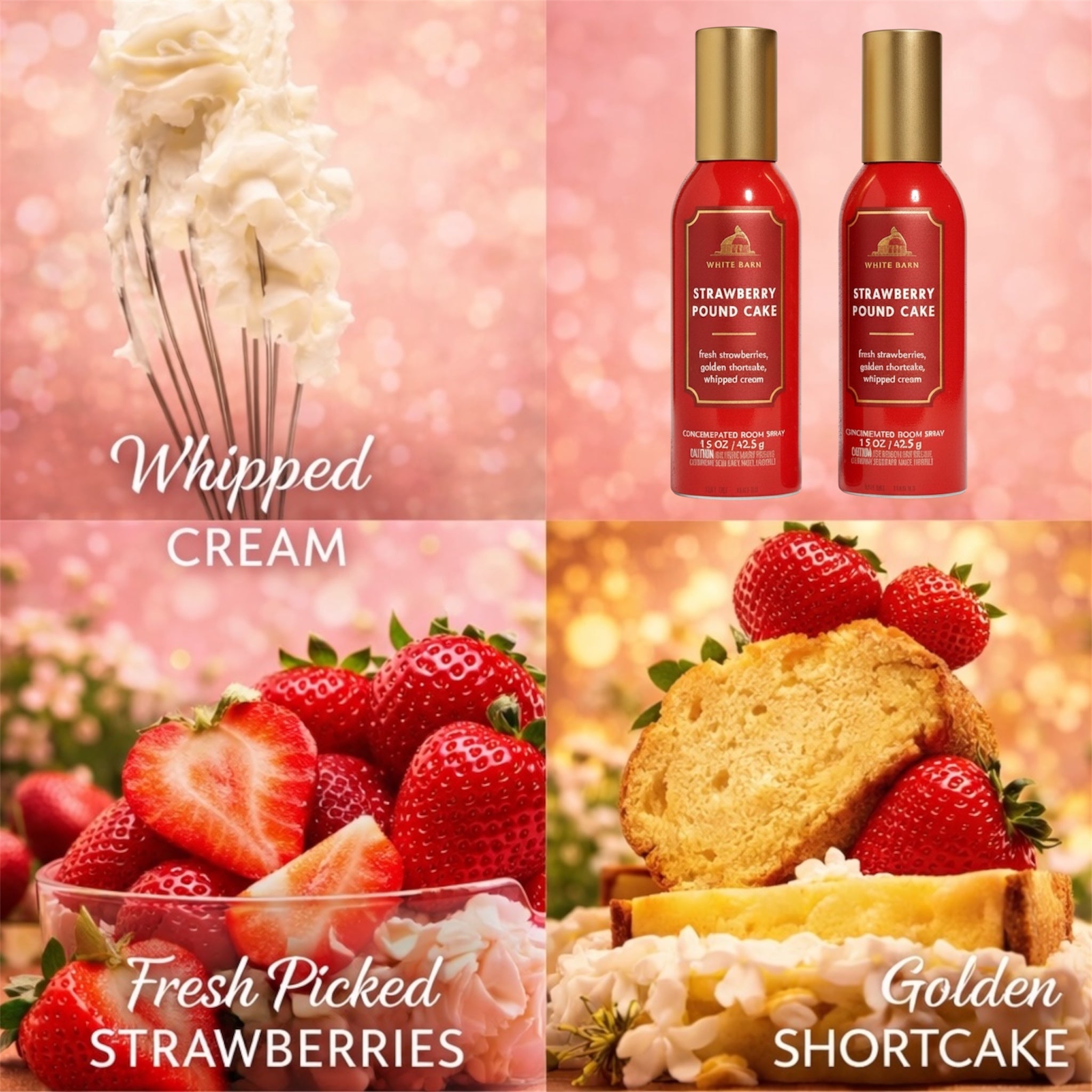 Strawberry Pound Cake Room Spray set of two (1.5 oz each)