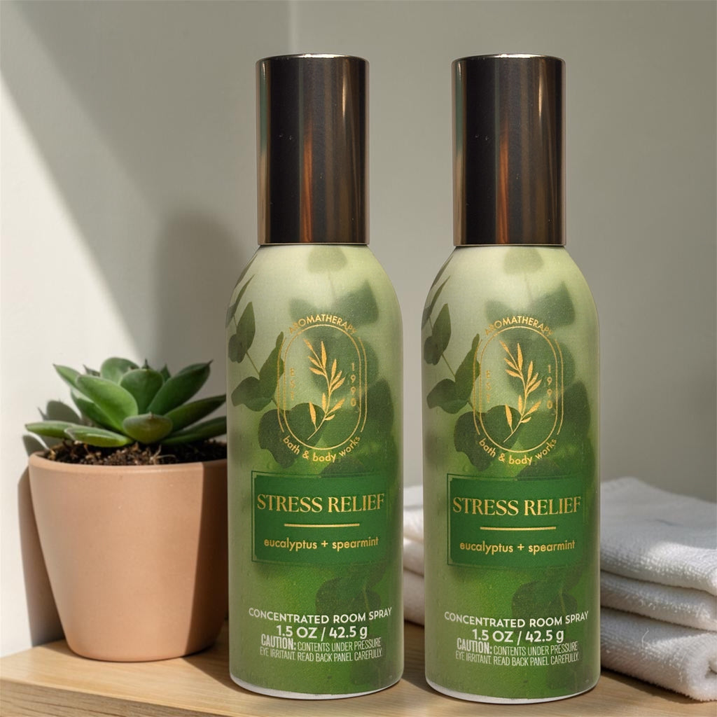 Eucalyptus Spearmint Stress Relief Room Spray set of two 1.5 oz each