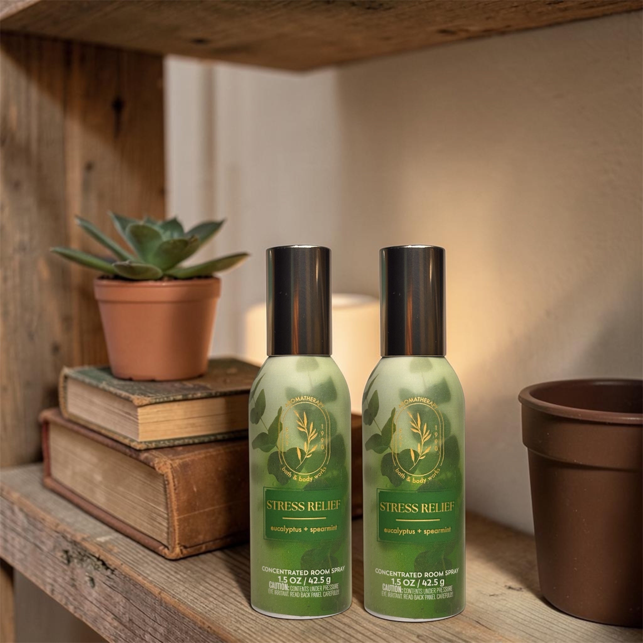 Eucalyptus Spearmint Stress Relief Room Spray set of two 1.5 oz each