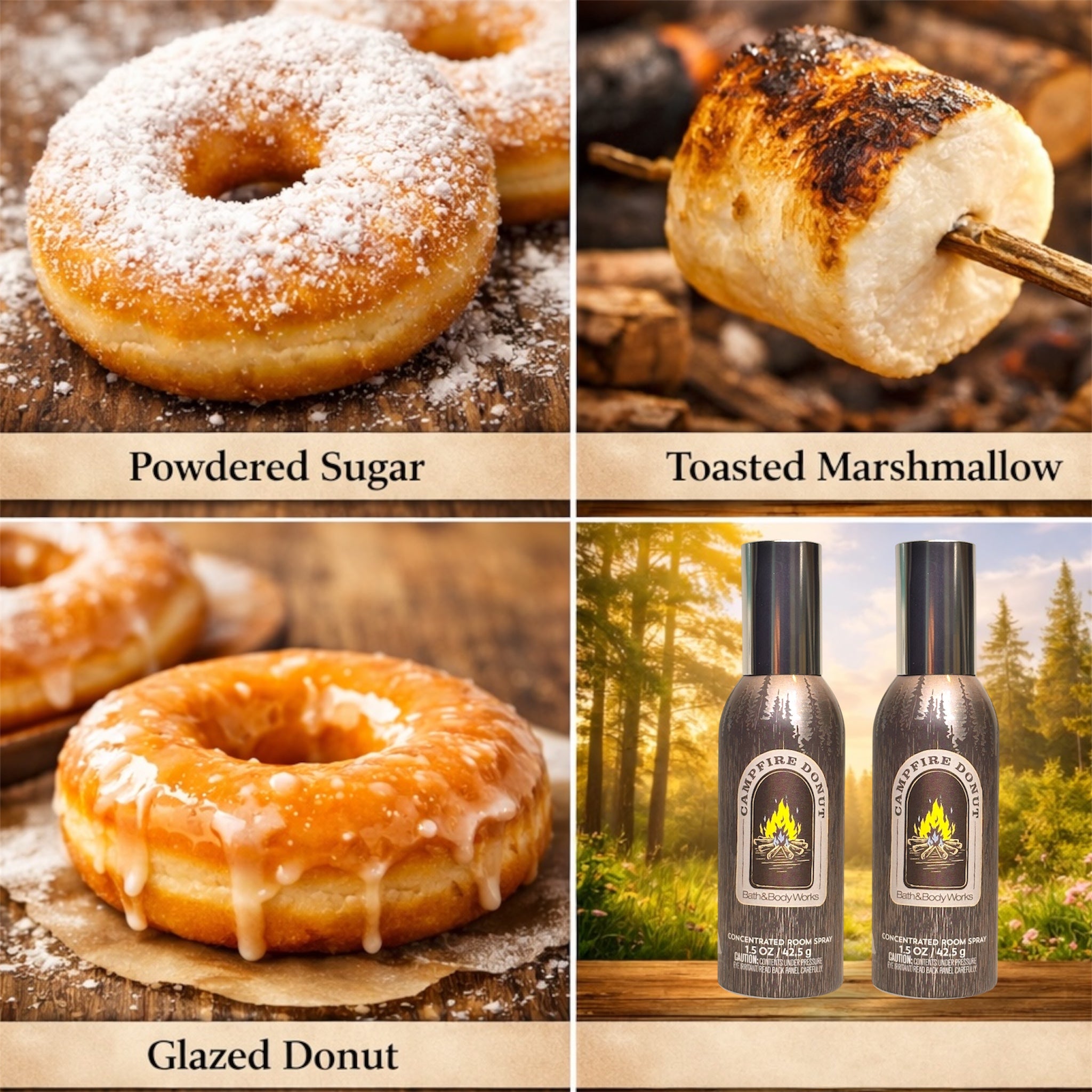 Campfire Donuts Room Spray  set of two 1.5 oz each