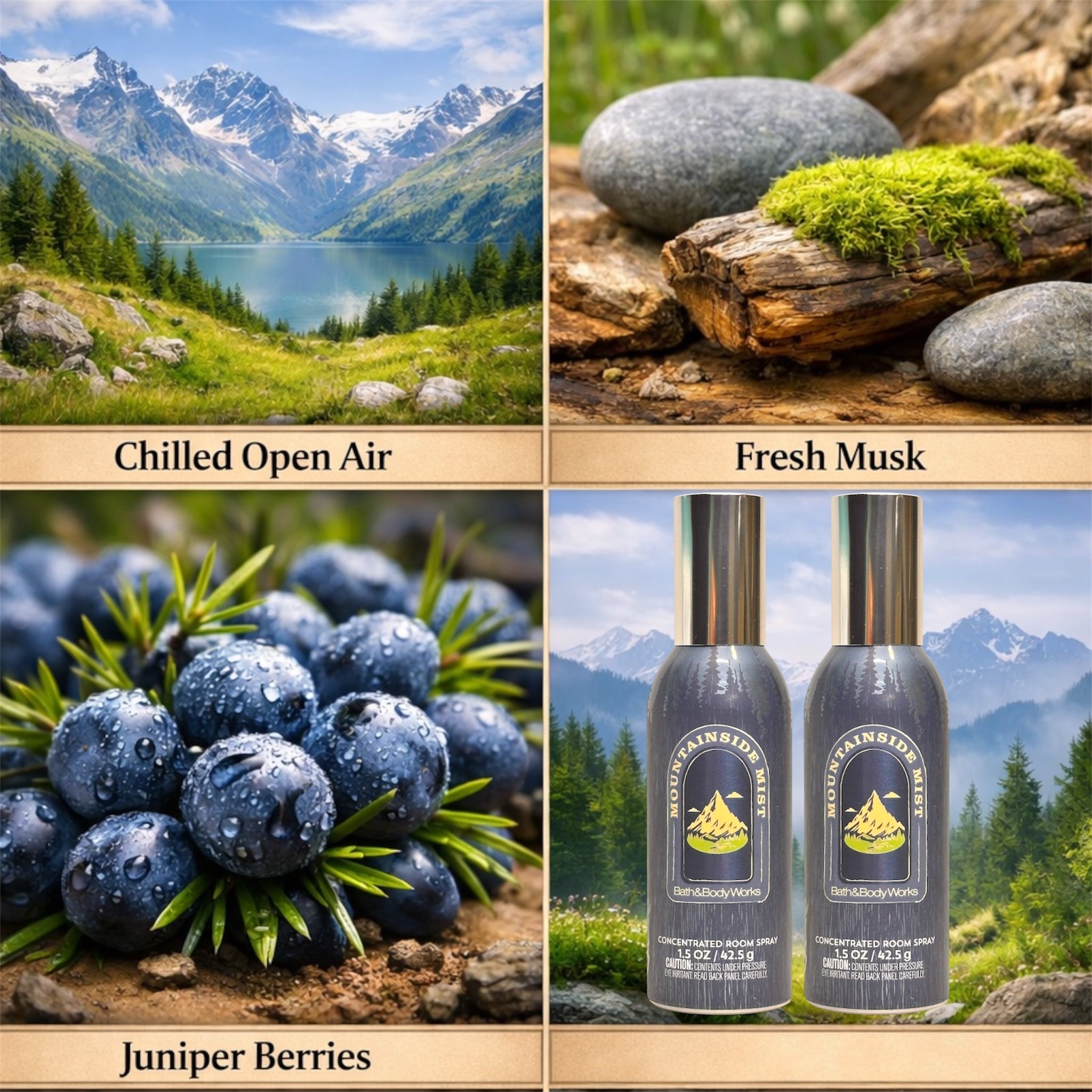 Mountainside Mist Room Spray set of two 1.5 oz each