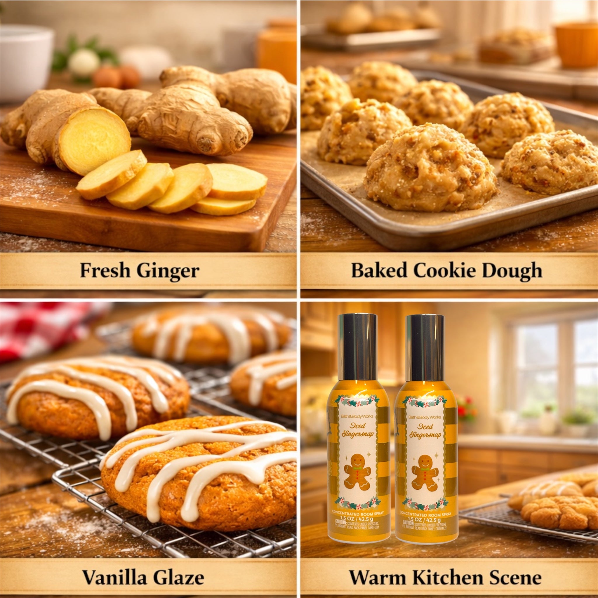 Iced Gingersnap room spray set of Two 1.5oz each