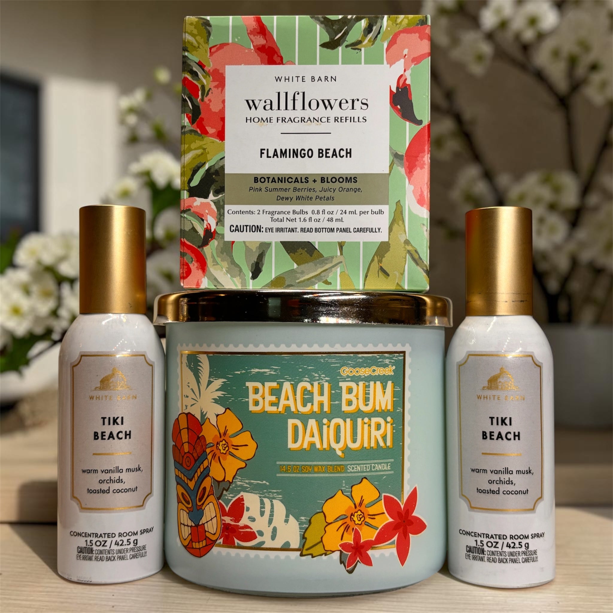 Tropical Beach Escape brings coastal vibes into your home with a curated trio of premium scents.