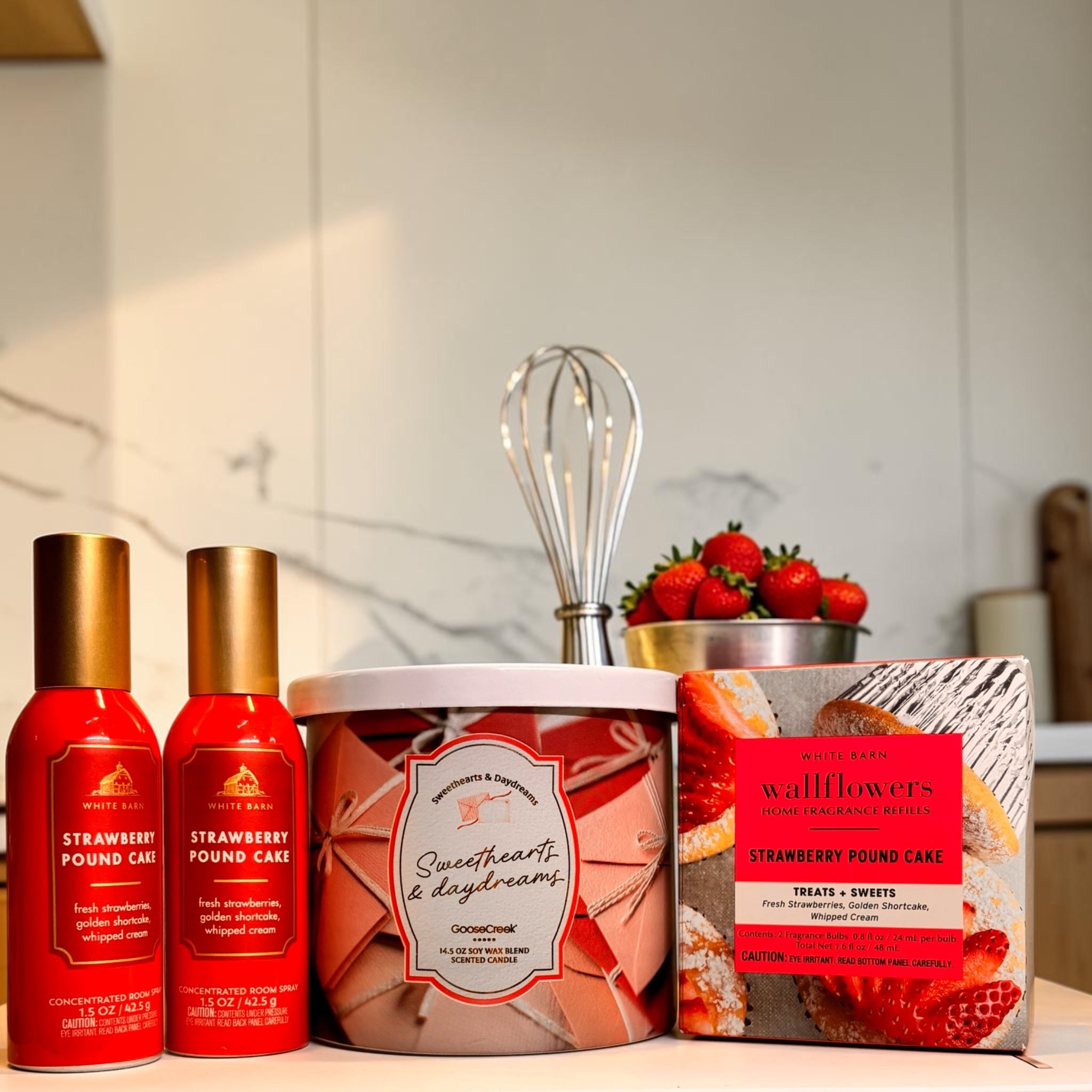 Strawberry Sweet Treat Gift Set | 5-Piece Berry Home Fragrance Collection