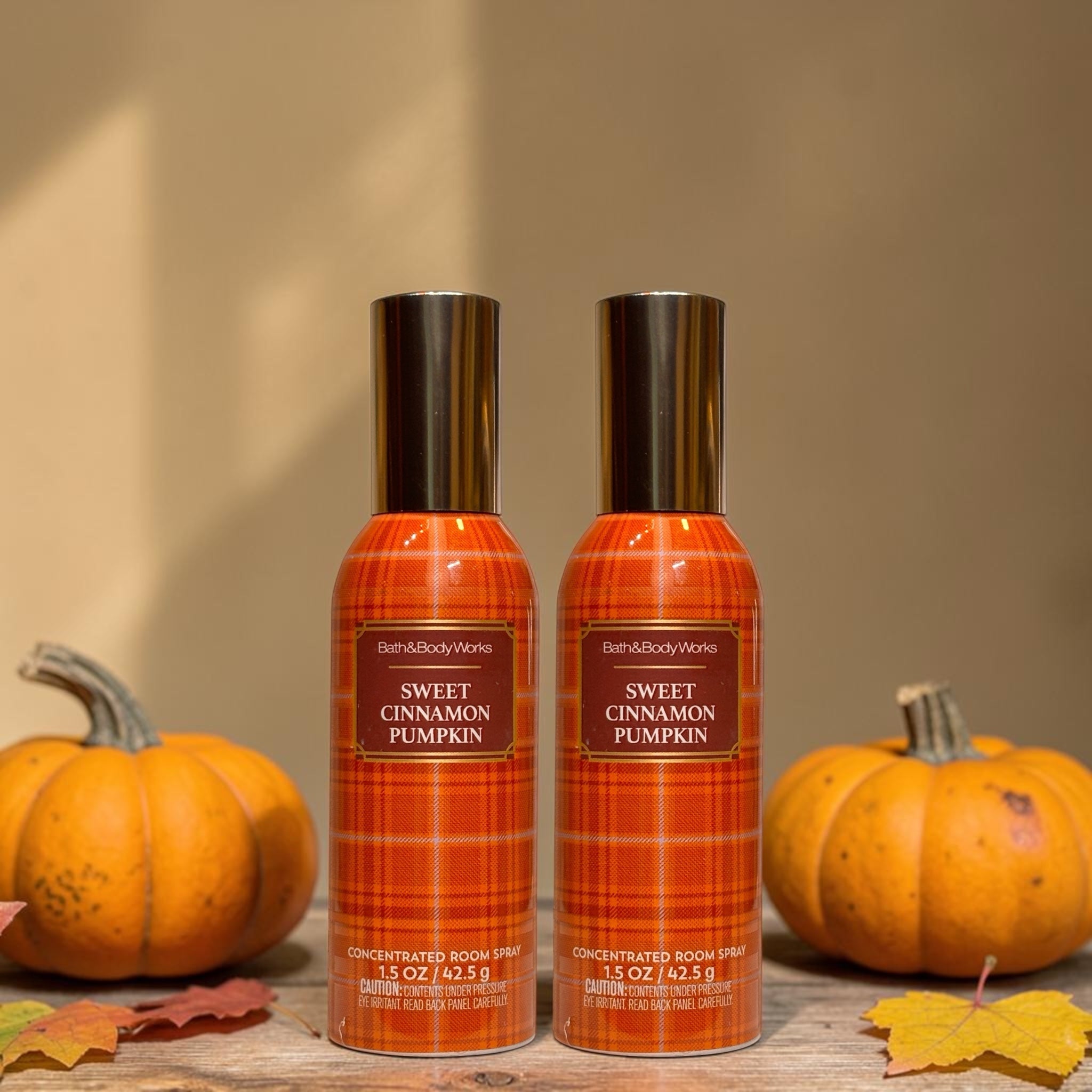 Sweet Cinnamon Pumpkin Room Spray set of 2 Cozy Fall Home Fragance 1.5 oz each