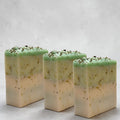 The Herbal Revive Peppermint & Goat's Milk Soap Bar, Nourishing, Cooling, with Dried Botanicals