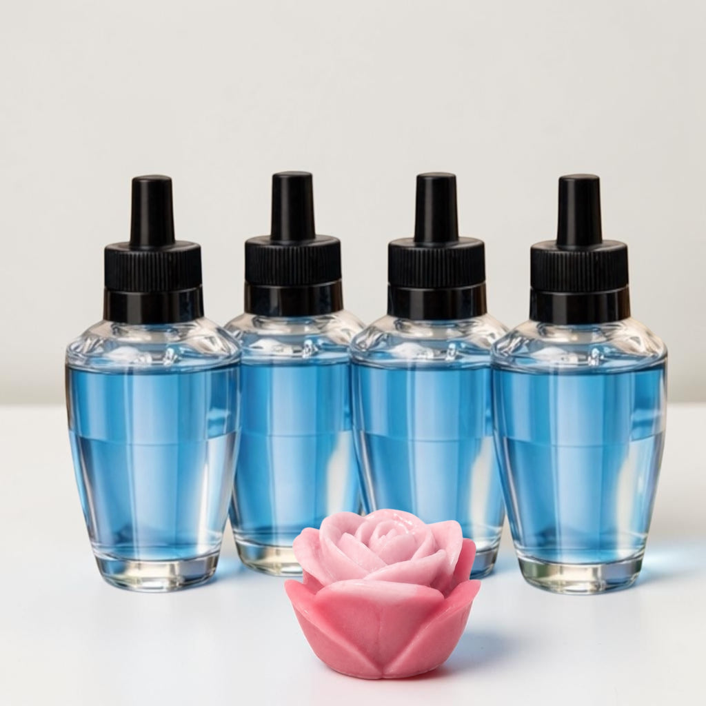 Clean House V Sparkling Bubbles Wall Plug-In Refills, Lemon Water & Soap Suds Scent, Premium Quality Oils refills, 4 Pack