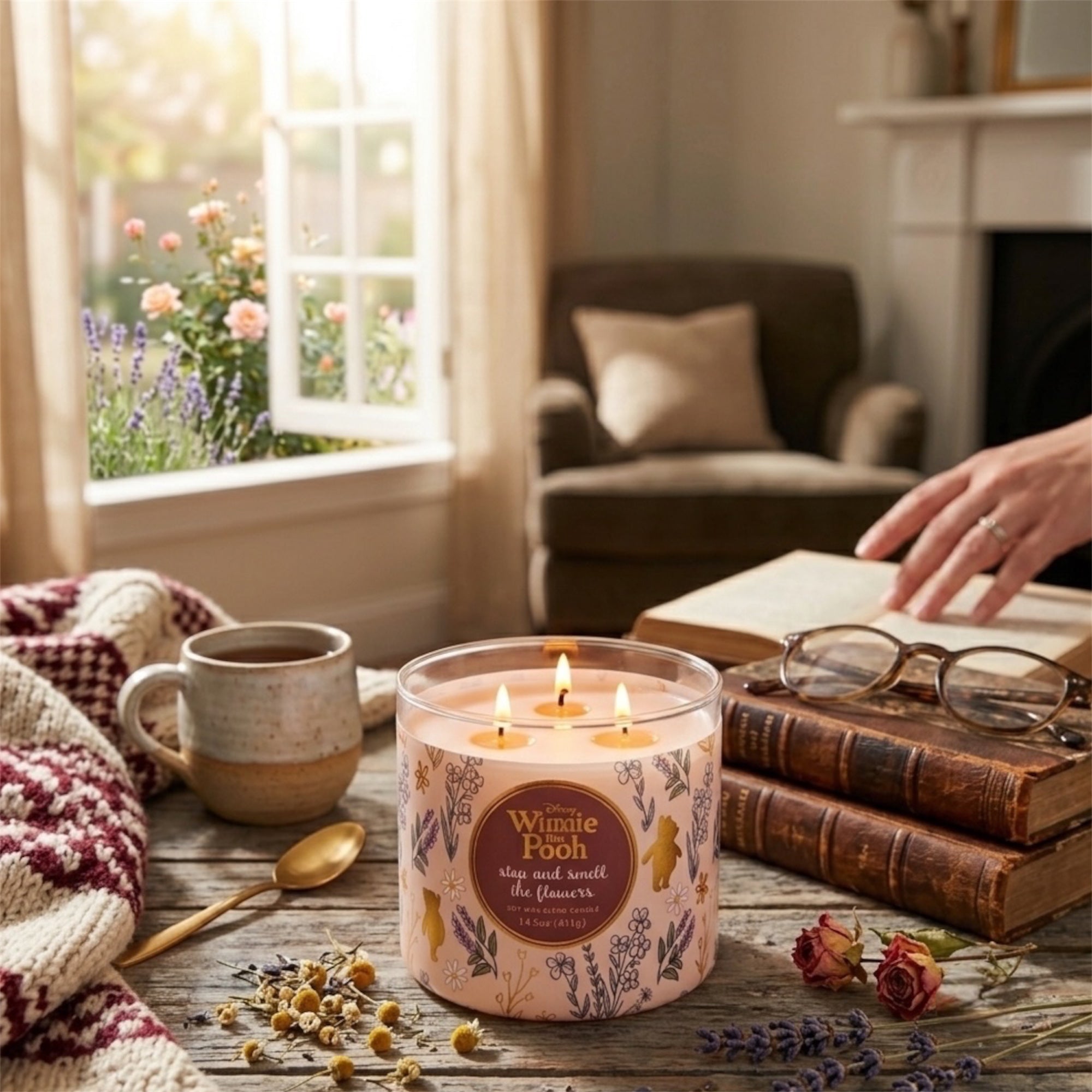 Disney Winnie the Pooh “Stop and Smell the Flowers” – 14.5 oz Soy Wax Blend Candle