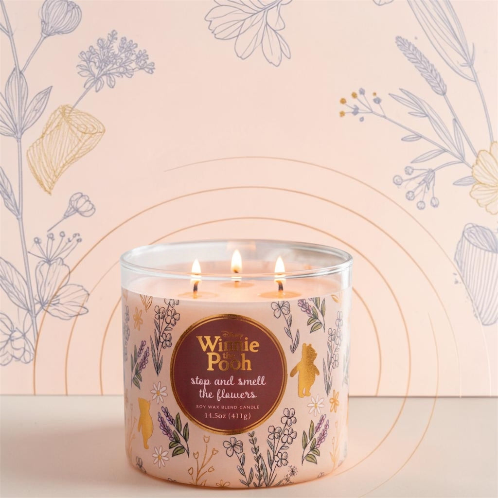 Disney Winnie the Pooh “Stop and Smell the Flowers” – 14.5 oz Soy Wax Blend Candle